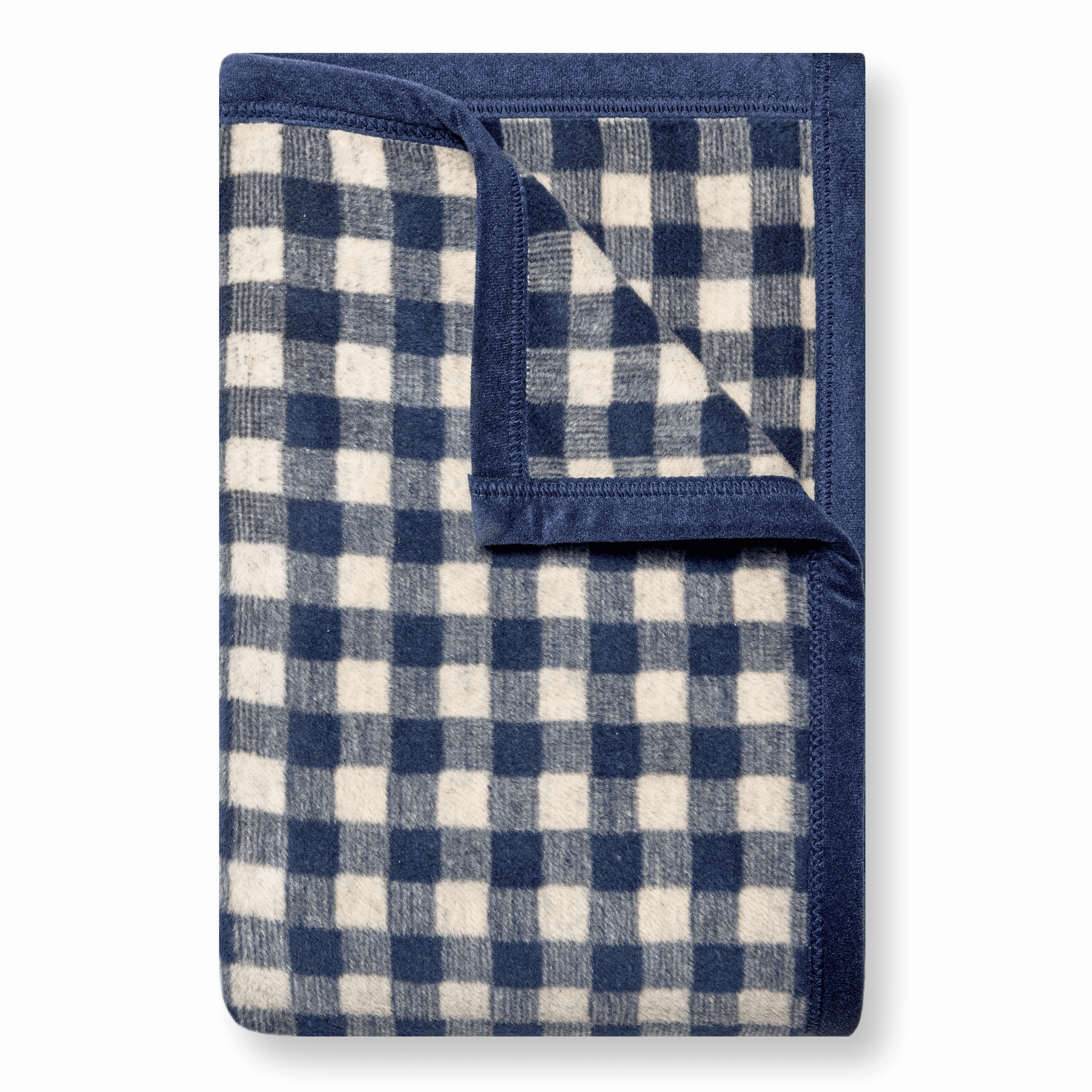 ChappyWrap Navy Gingham Dog Blanket