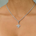 New Orleans Saints Official NFL Micro Logo Pendant in White Gold