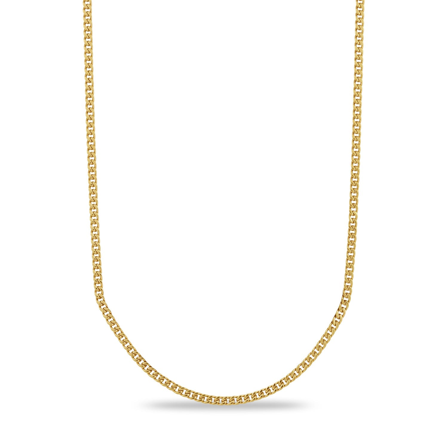 Youth Micro Cuban in Yellow Gold- 3mm