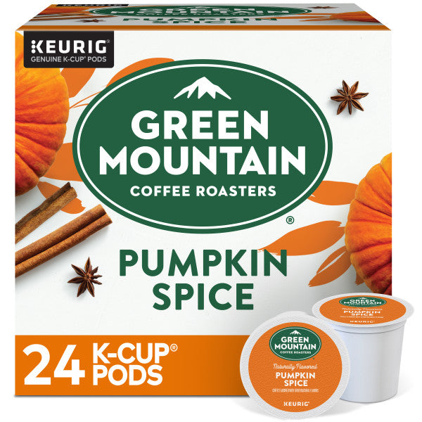Green Mountain Fair Trade Pumpkin Spice K-Cups, Light Roast – 24 Count