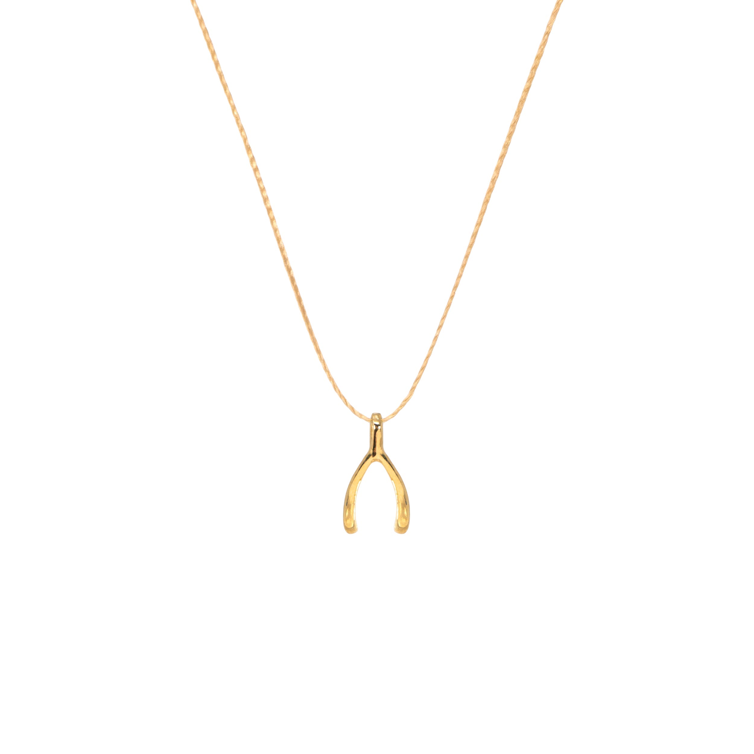 Wishbone Charm Make A Wish Necklace