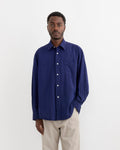 Gio Shirt in Crushed Cotton Navy