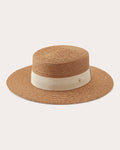 Gracie Grosgrain-Trimmed Raffia Boater