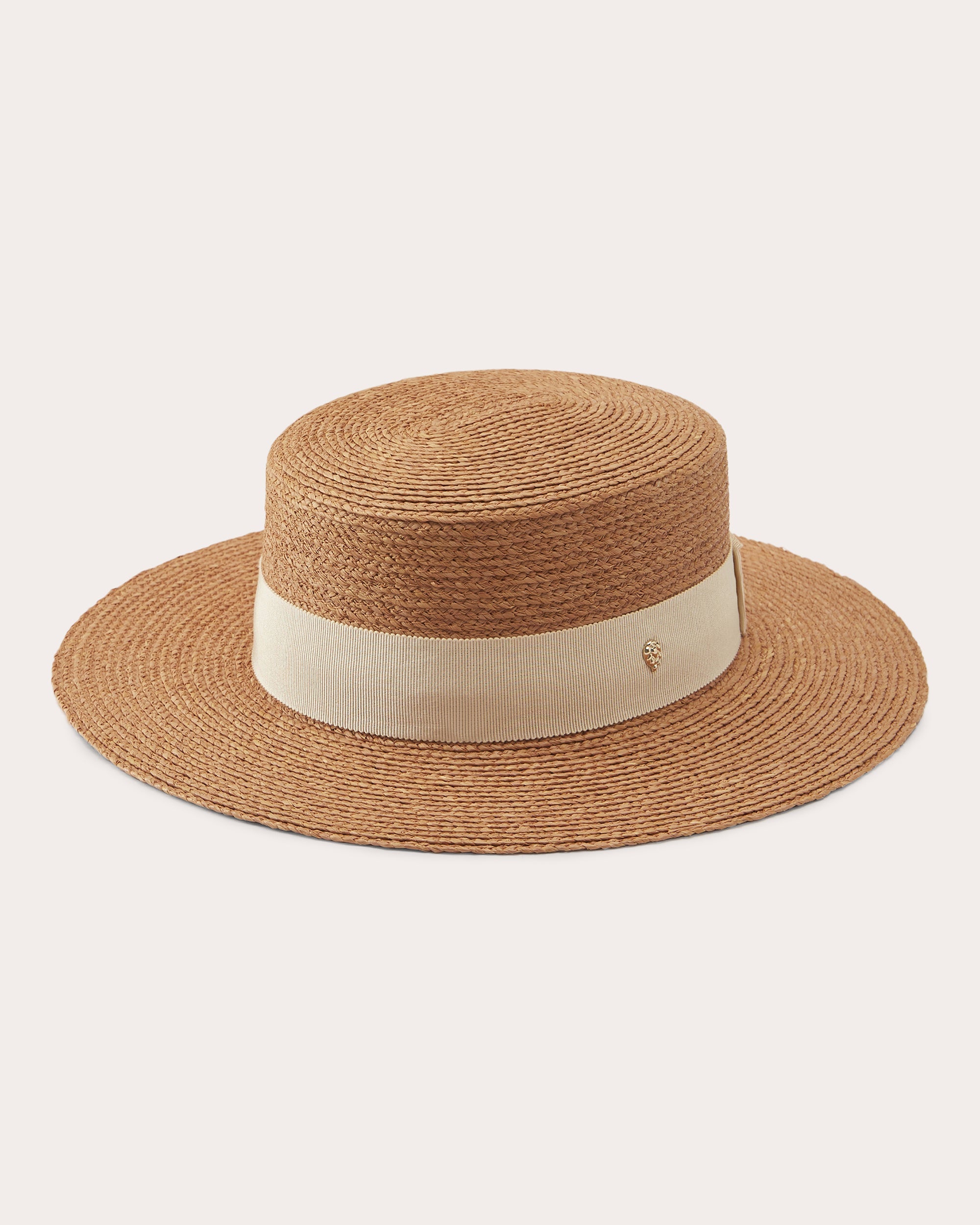 Gracie Grosgrain-Trimmed Raffia Boater