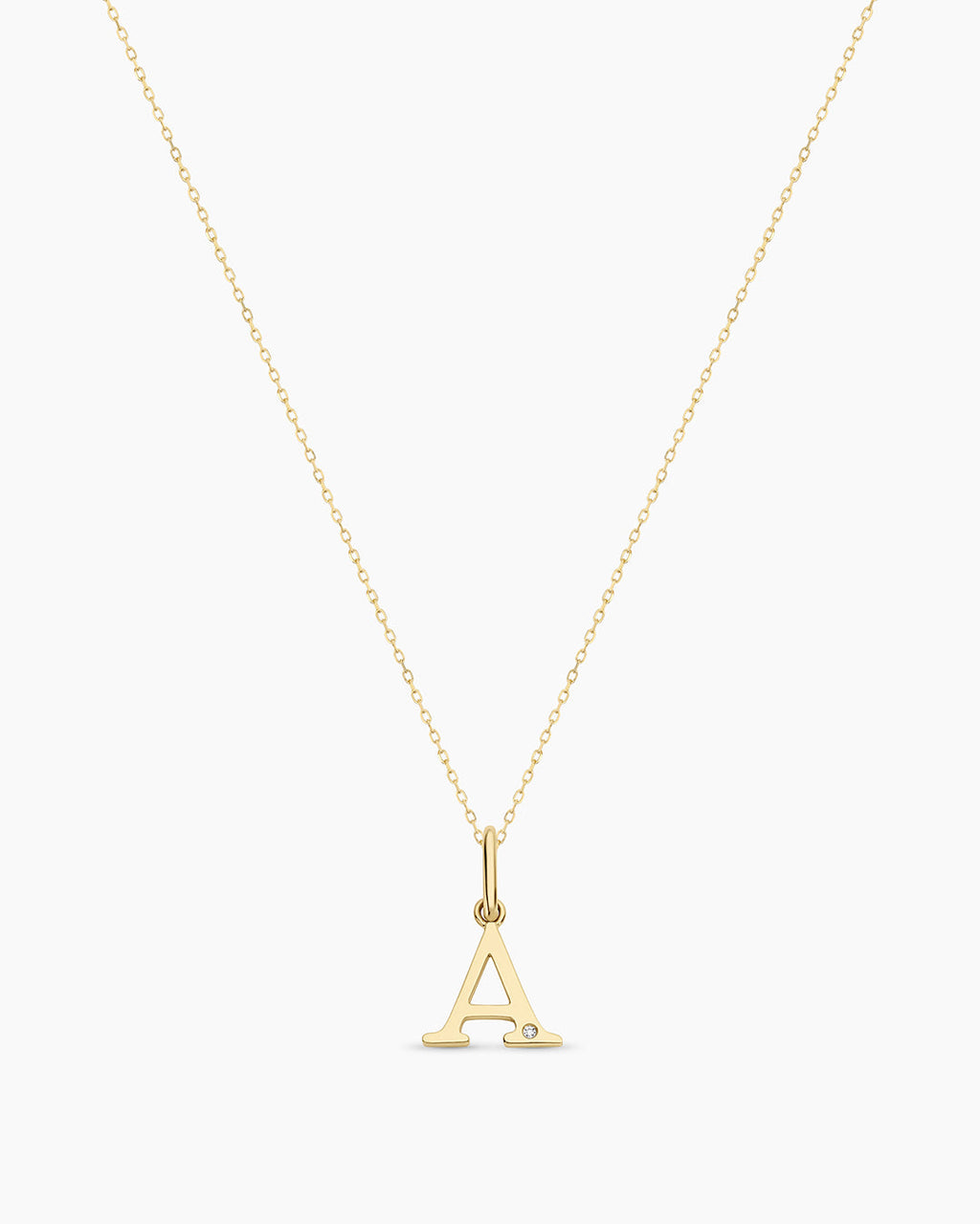 Diamond Vintage Alphabet Charm Necklace