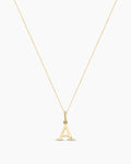 Diamond Vintage Alphabet Charm Necklace
