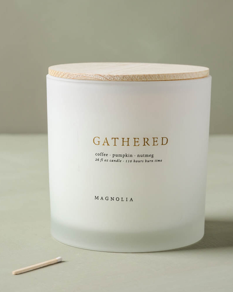 Magnolia Gathered Candle