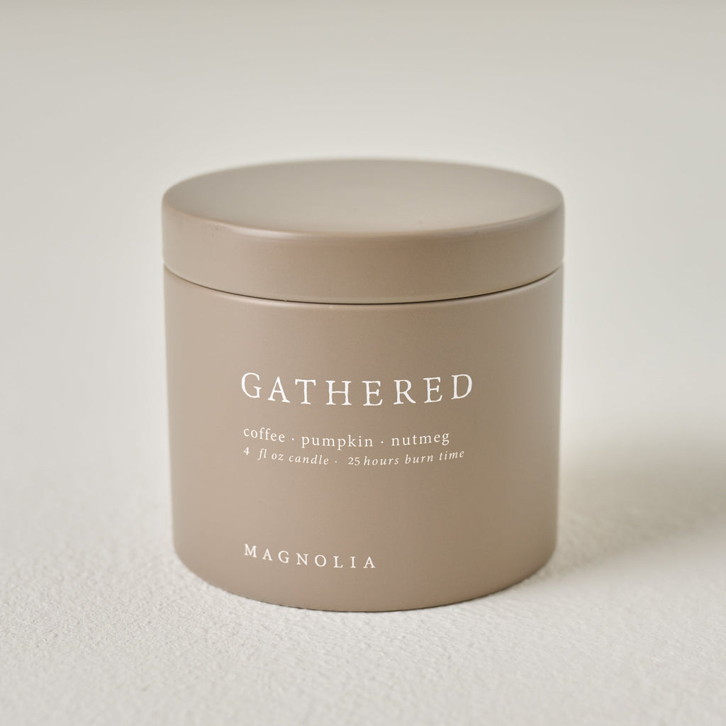 Magnolia Gathered and Amber Candle Tin Bundle