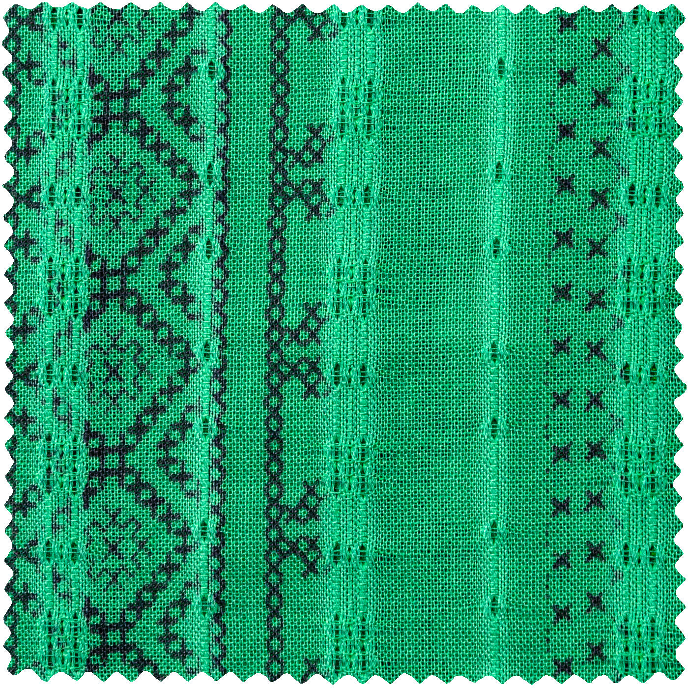 Green Jacquard Voile