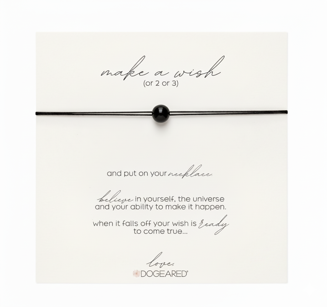Make A Wish Necklace Black Onyx