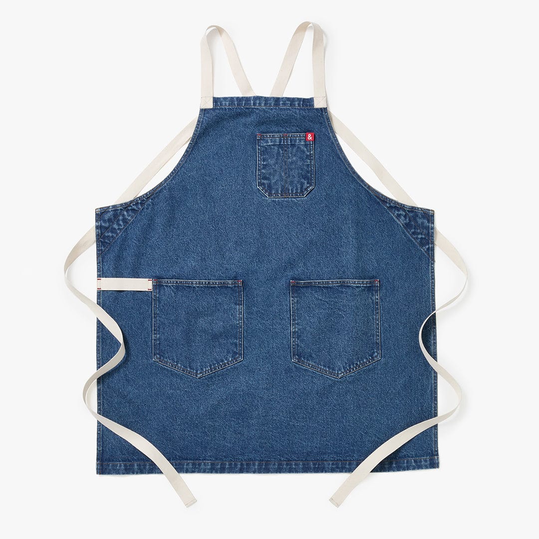 Georgia Blue Denim Crossback Apron