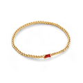 Gold Beaded Birthstone Bracelet