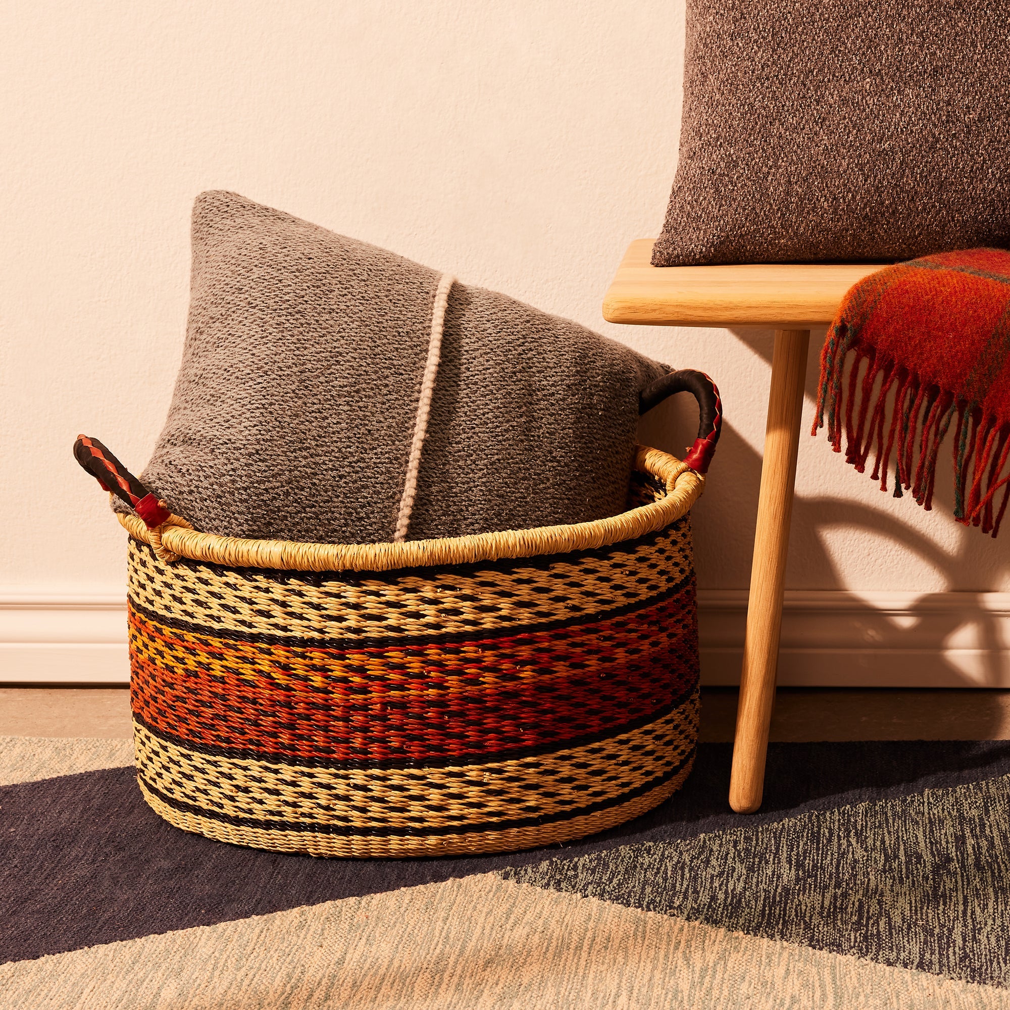 Small Woven Short Basket