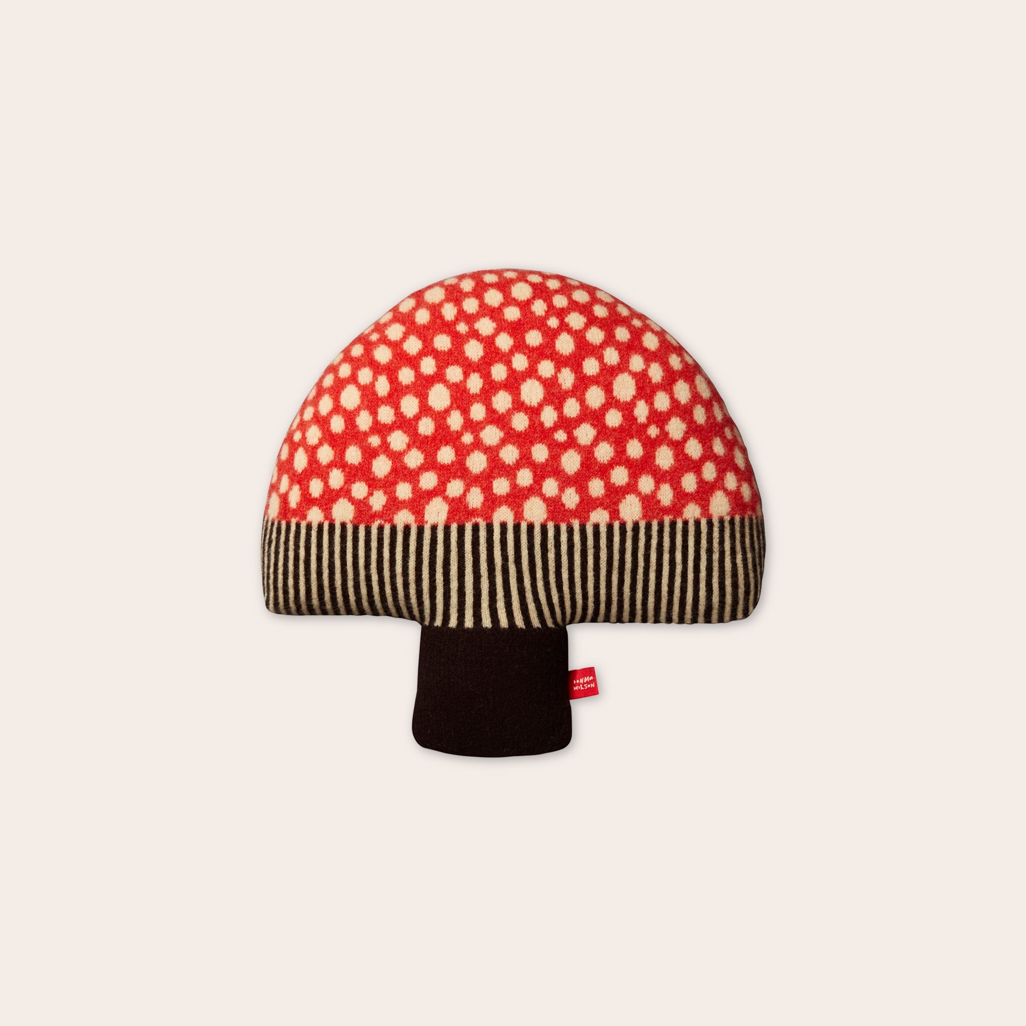 Red Mushroom Knitted Cushion