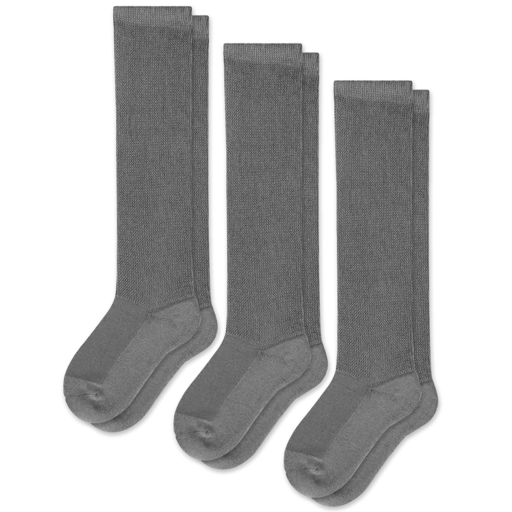 Gray EasyStretch™ Socks Bundle 3-Pack