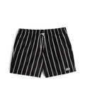 Green & White Fine Stripe Swim Trunk