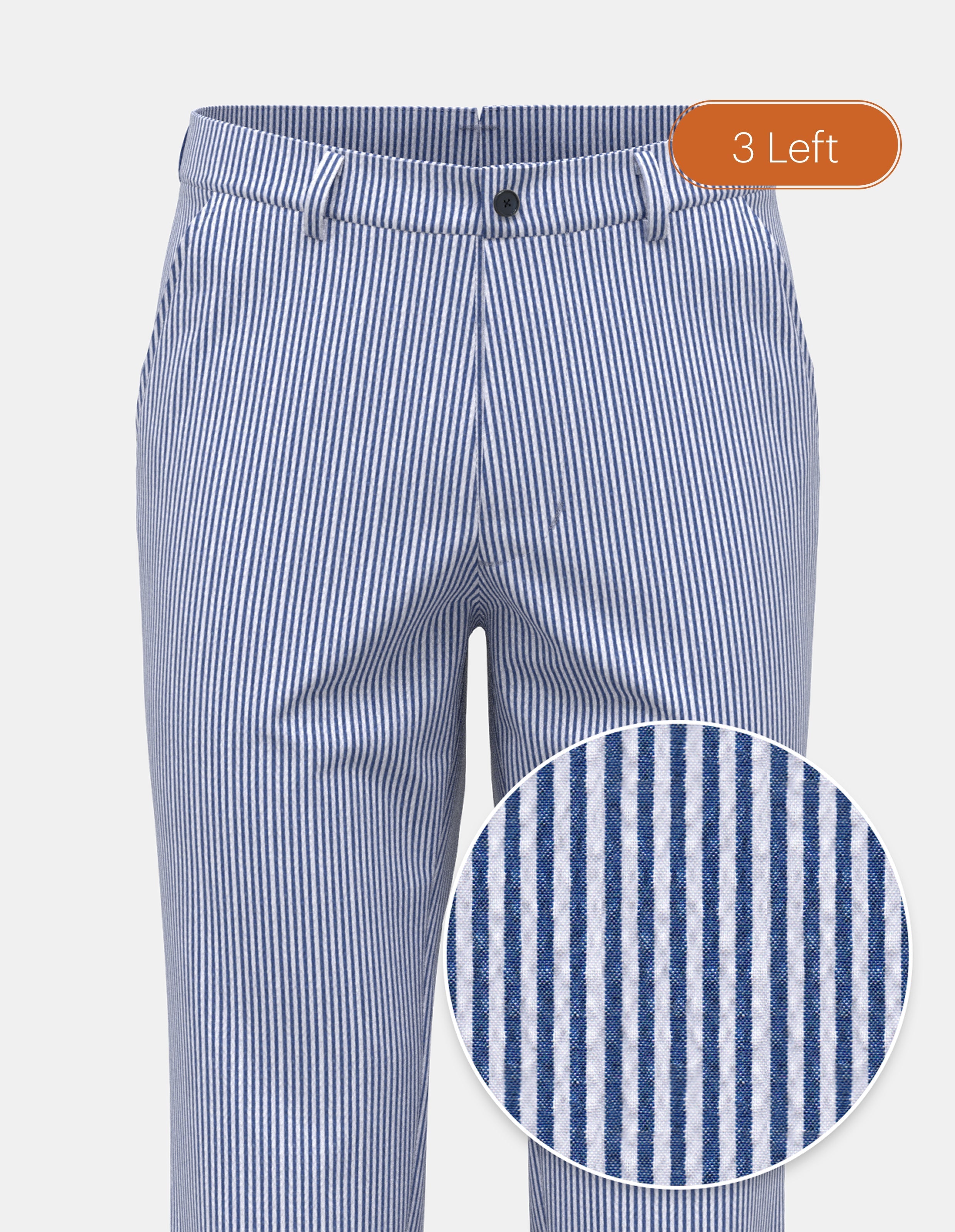 Blue Stripe Seersucker Chino