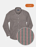 Brushed Pink and Charcoal Stripe Twill