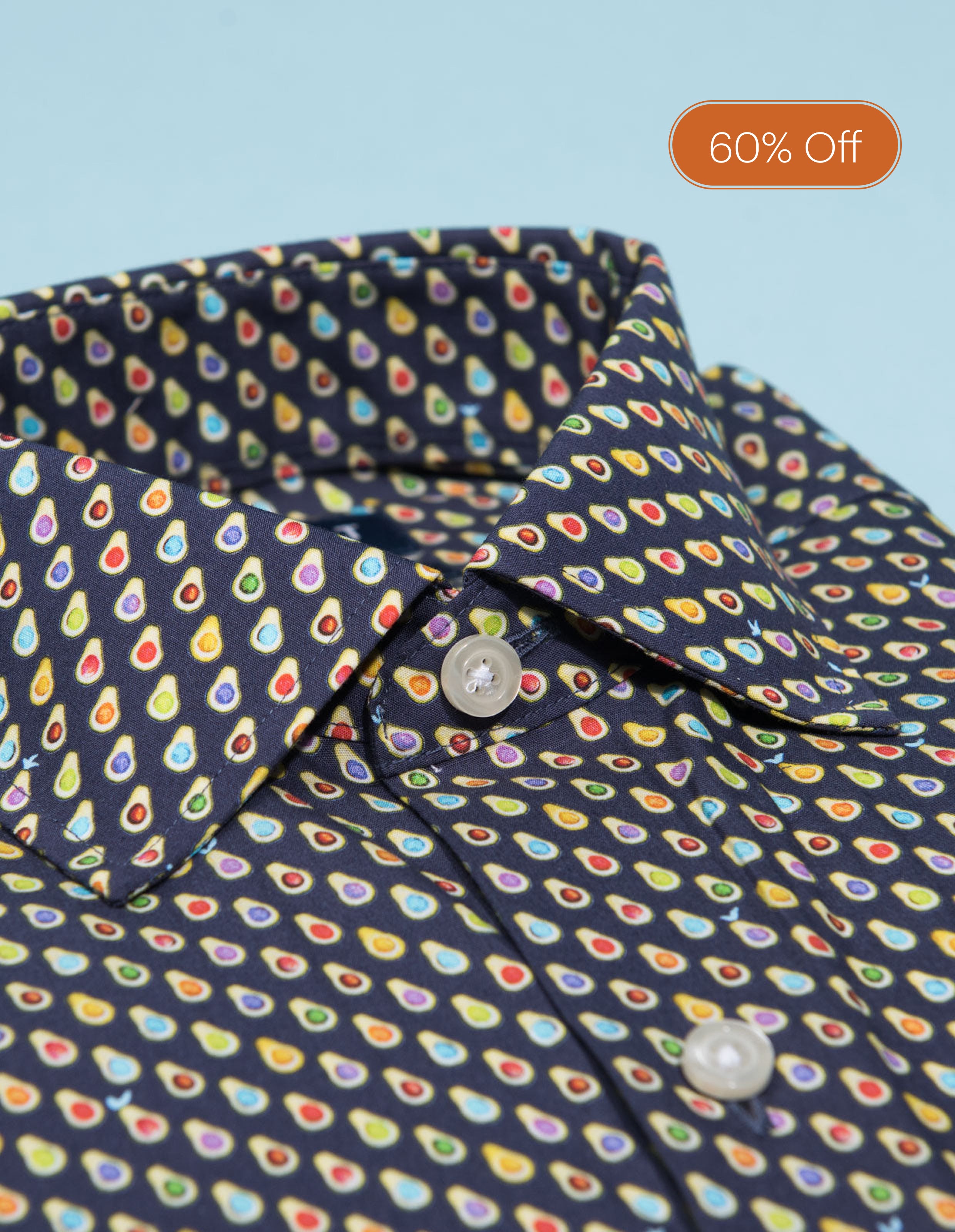 Navy Avocado Print