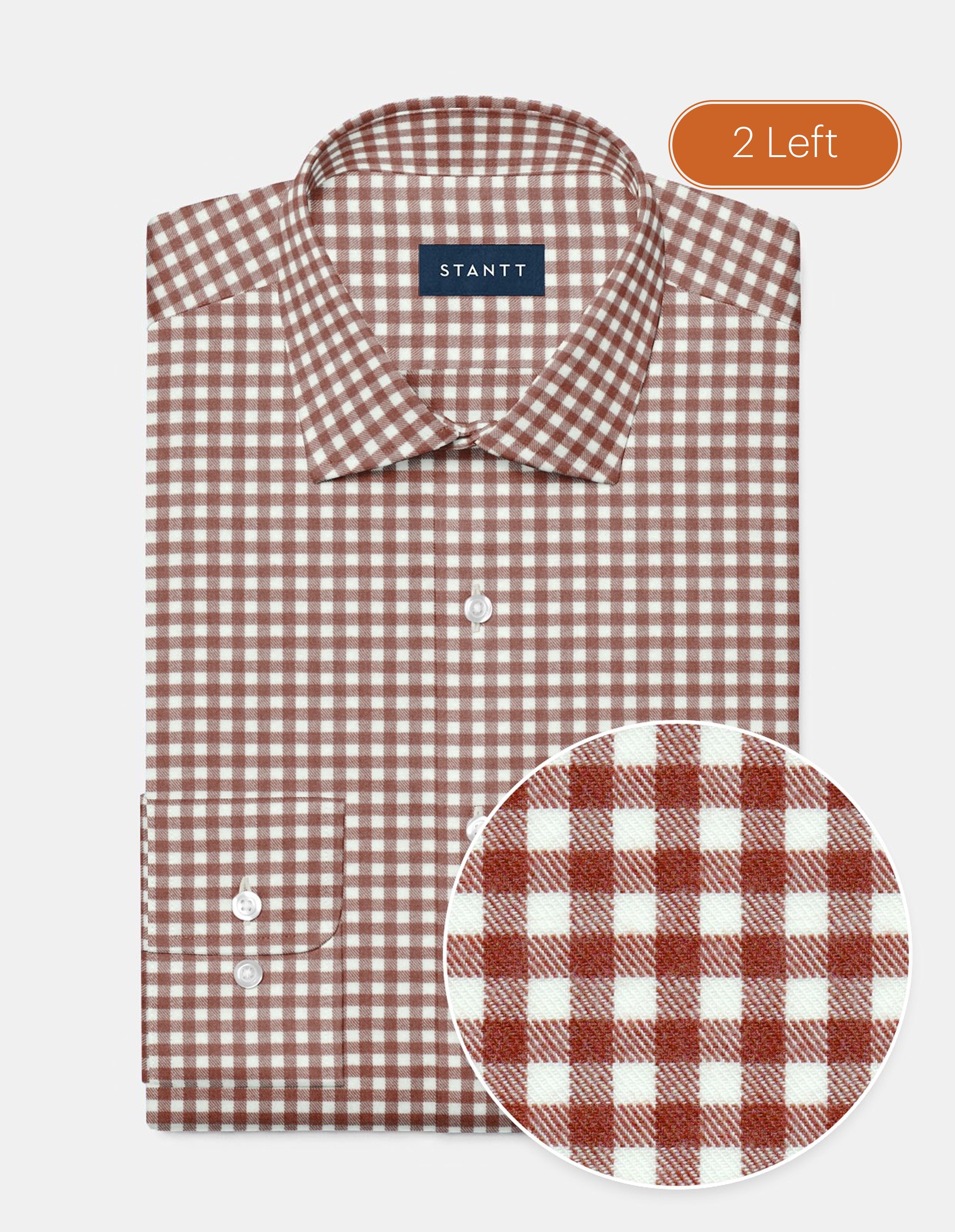 Gingham Flannel - Dusty Red