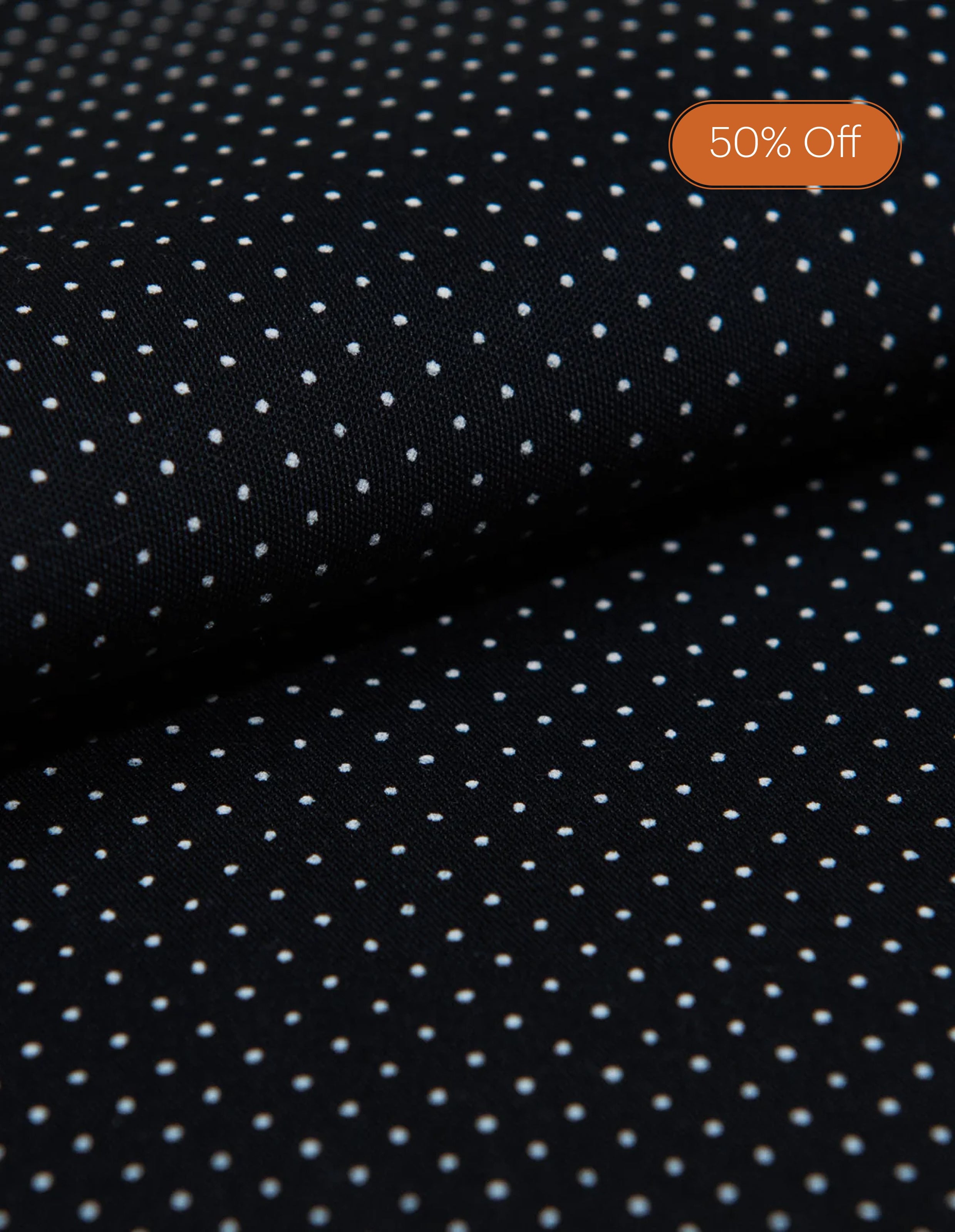 Navy Pin Dot Print