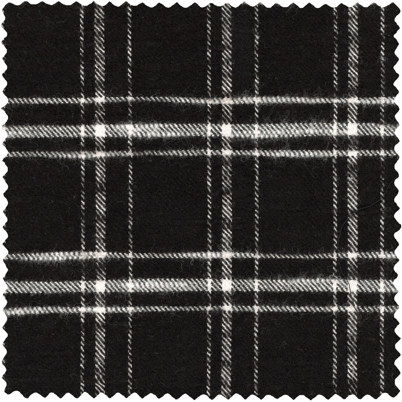 Black Slubbed Twill Check