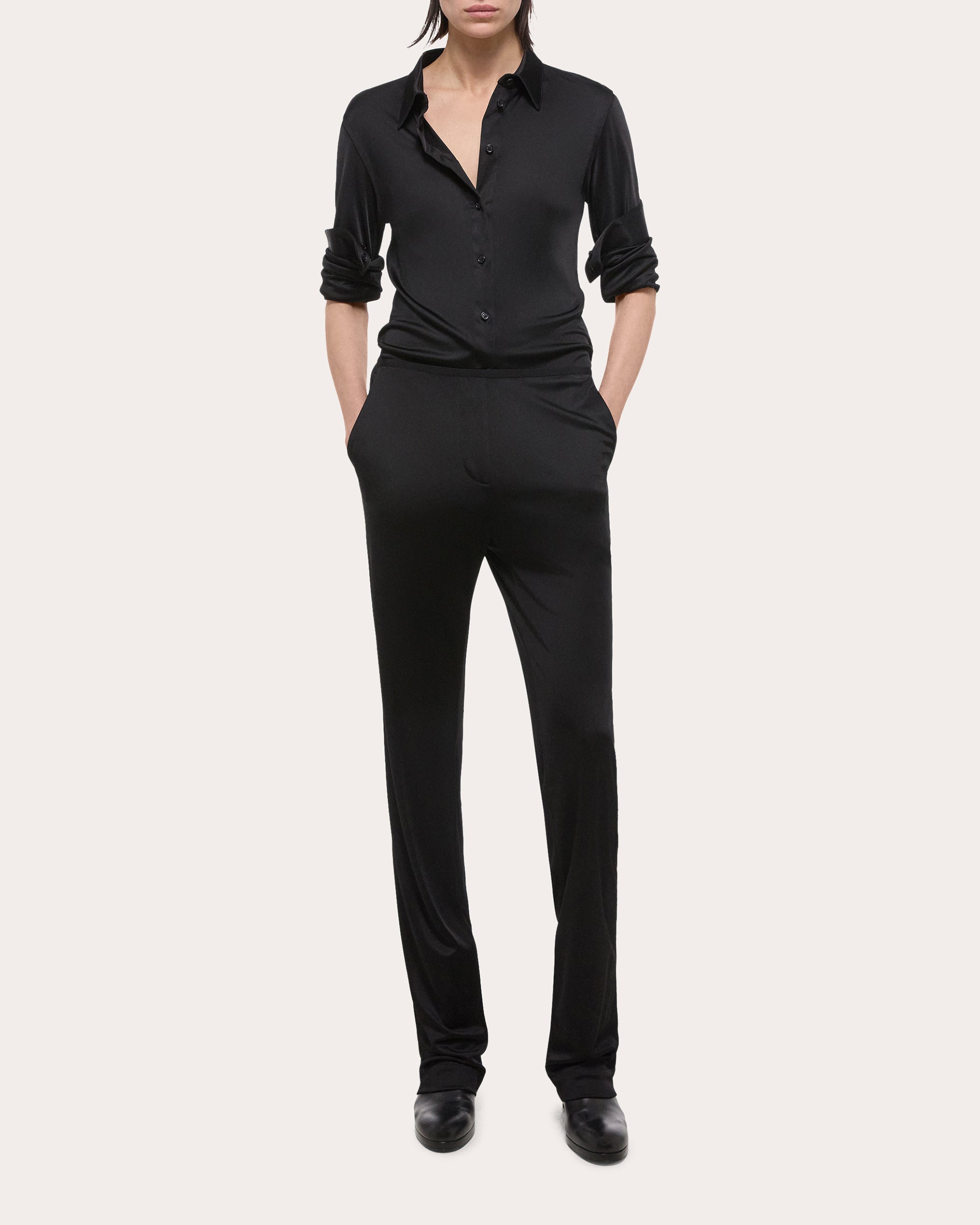 Straight-Leg Jersey Pants