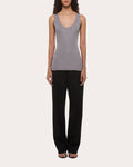 Rib Knit Twisted Racerback Tank Top