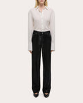 Faux Pony Hide Straight-Leg Pants