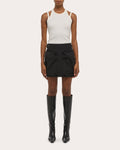 Tech Cotton Cargo Utility Mini Skirt