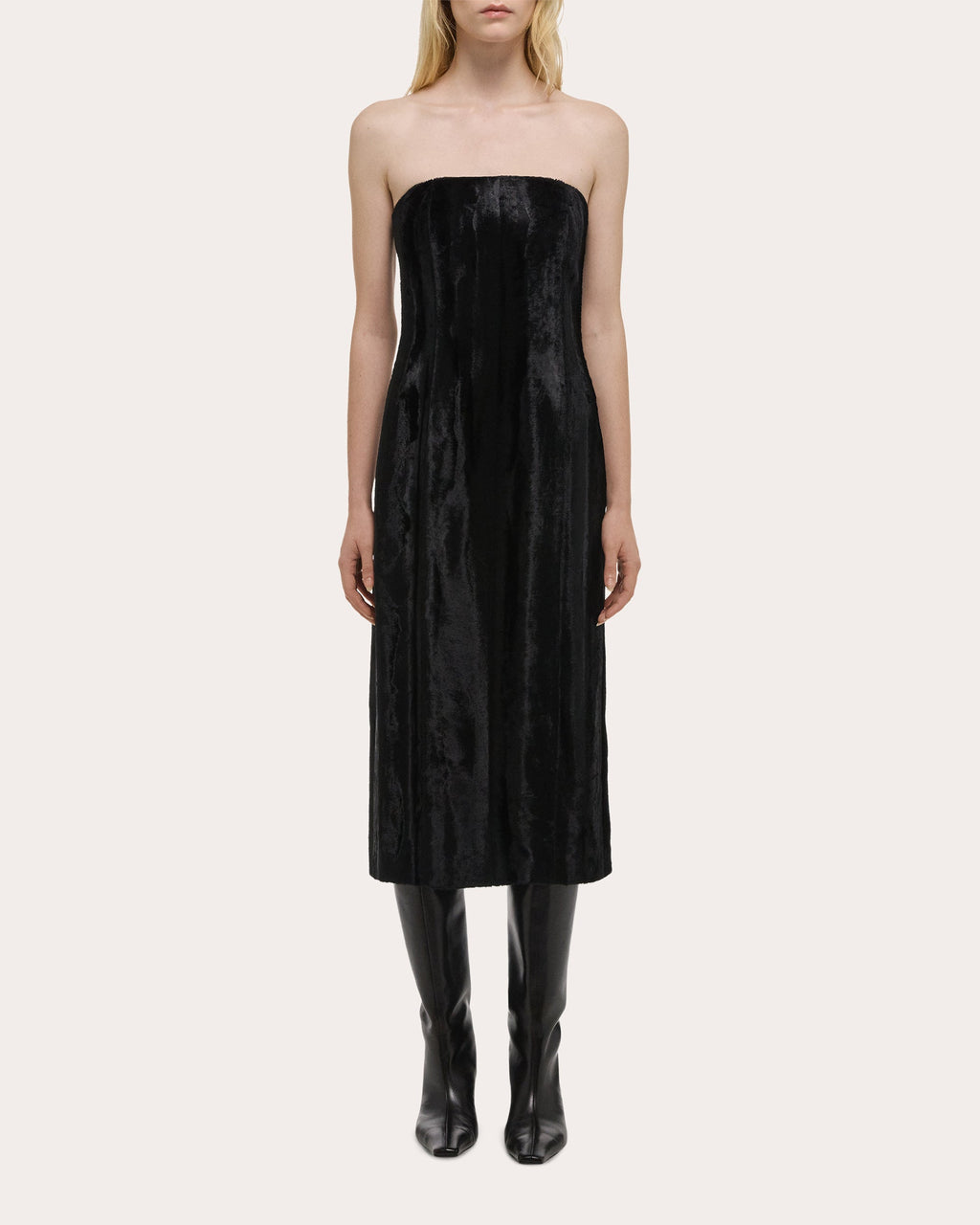 Faux Pony Hide Midi Dress
