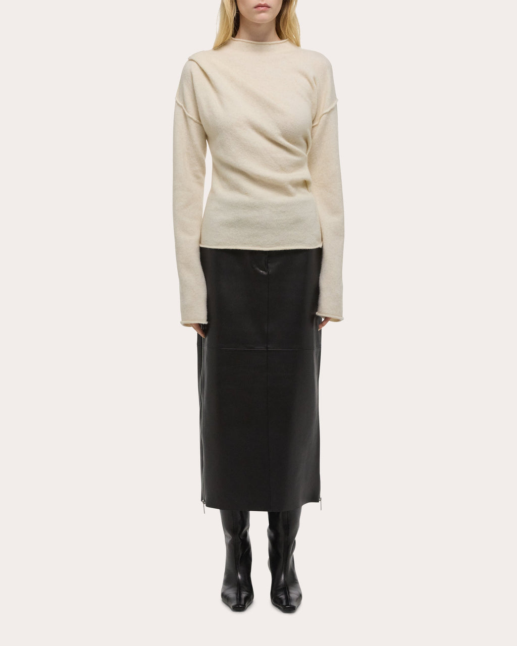 Plush Wool Cashmere Twisted Sweater