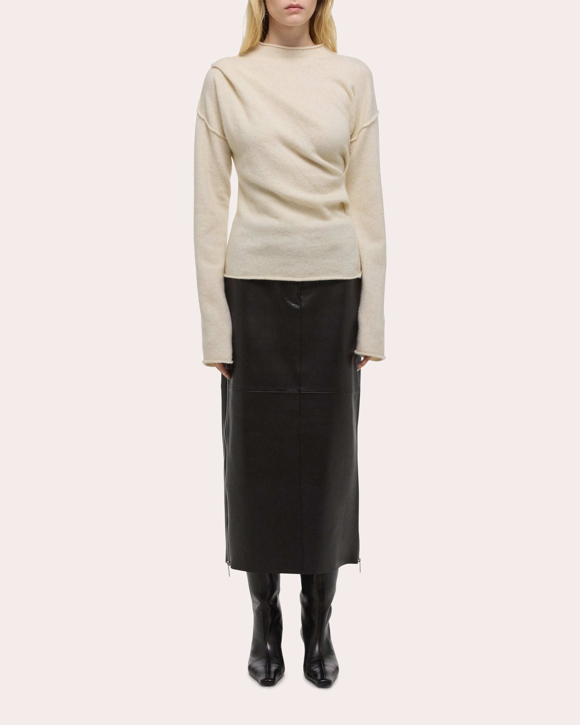 Plush Wool Cashmere Twisted Sweater