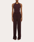 Wool Vented Straight-Leg Trousers