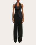 Silk Bias-Cut Cowl Neck Top