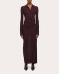 Stretch Jersey Twisted Shirt Dress