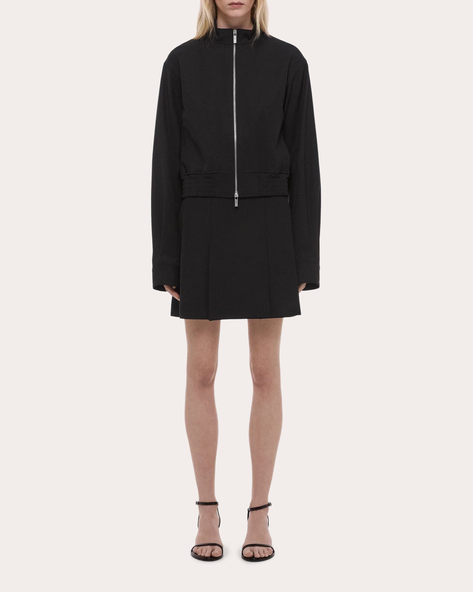 Wool Gabardine Wardrobe Bomber Jacket