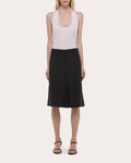 Wool Gabardine Wardrobe Midi Skirt