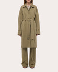 Cotton Linen Cape Trench Coat