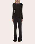 Draped Cowl Back Jersey Top