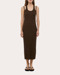 Ribbed Racerback Strap Midi Dress