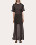 Sheer Airy Voile Layered Maxi Skirt