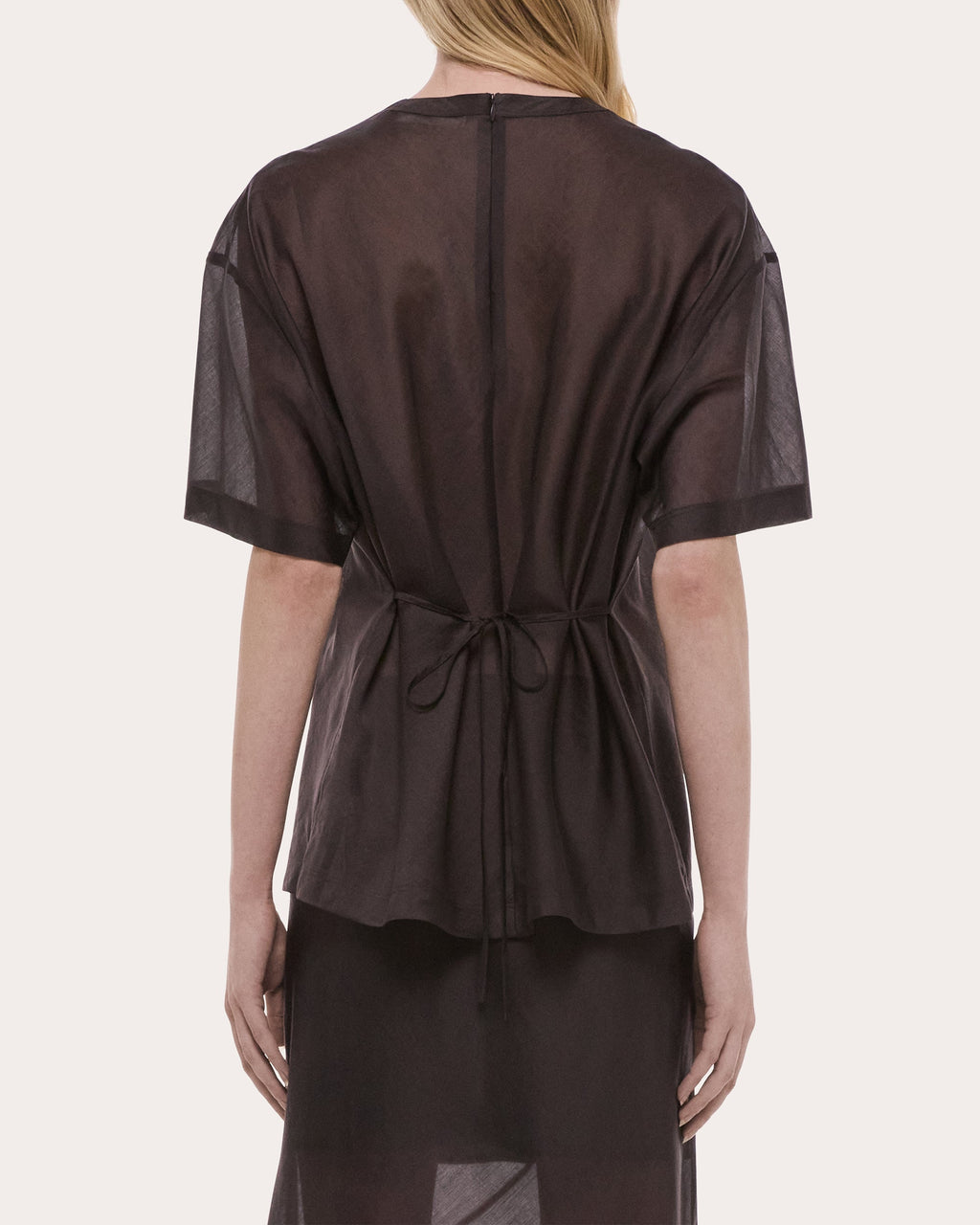 Sheer Airy Voile Relaxed Tee
