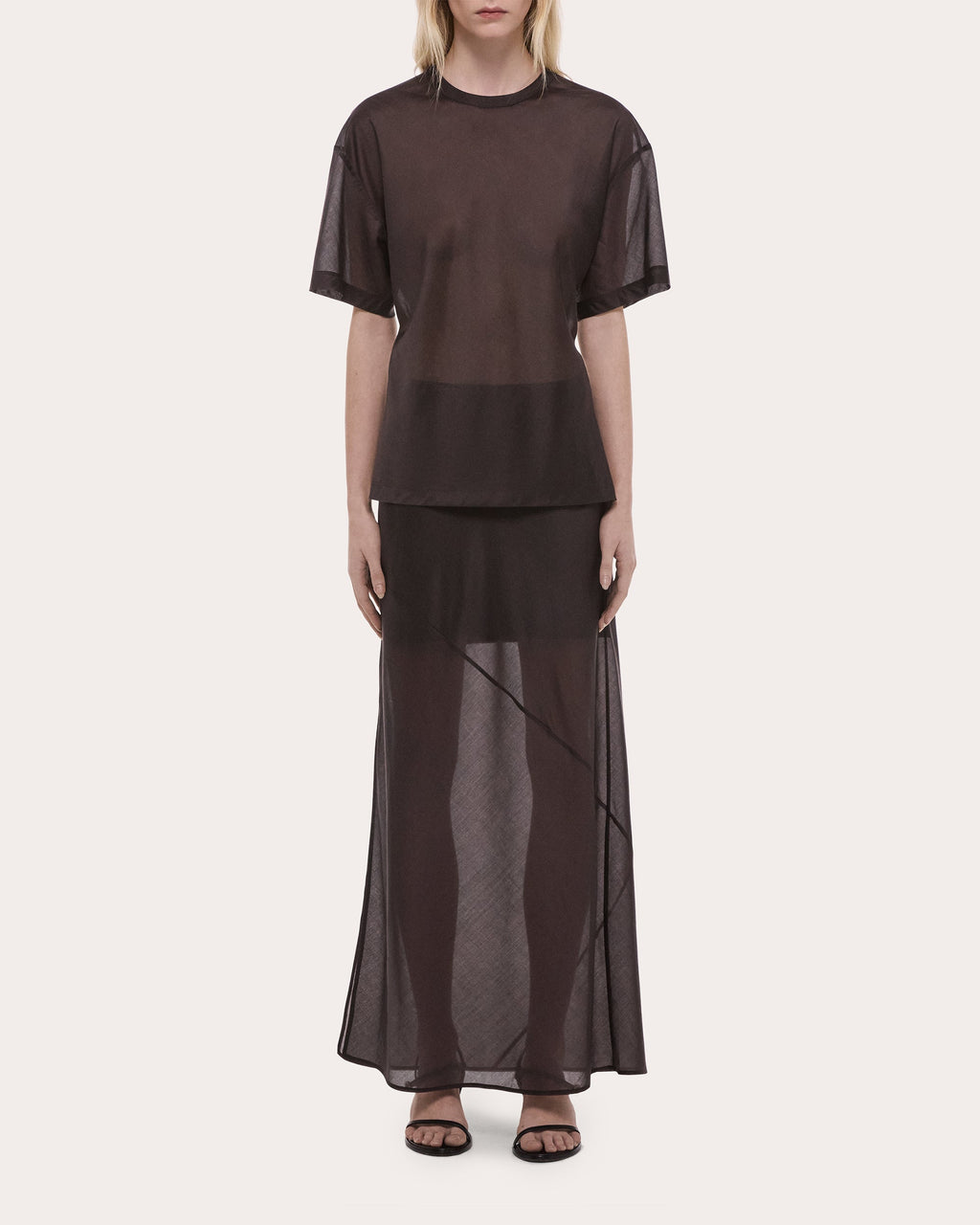 Sheer Airy Voile Relaxed Tee