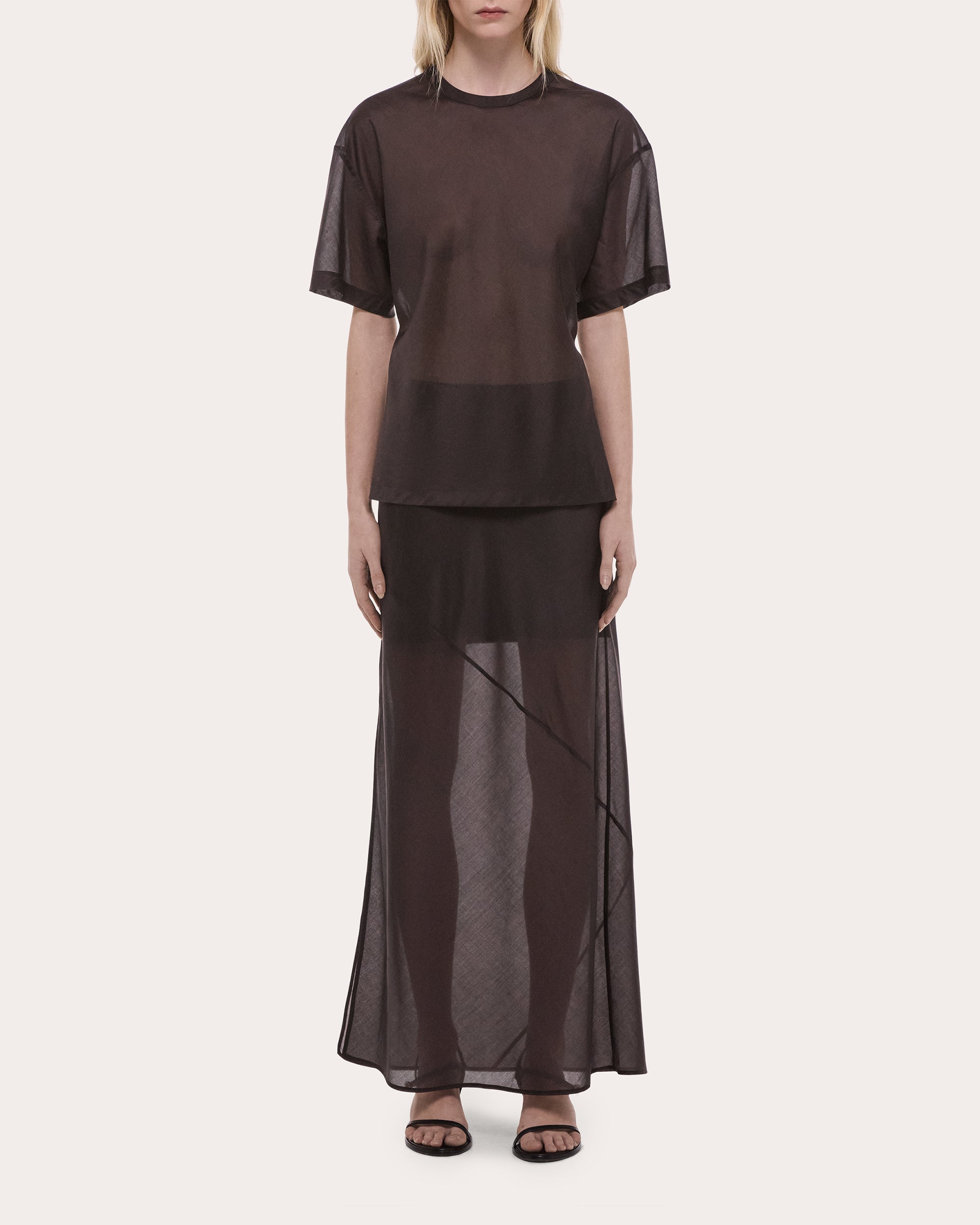 Sheer Airy Voile Relaxed Tee
