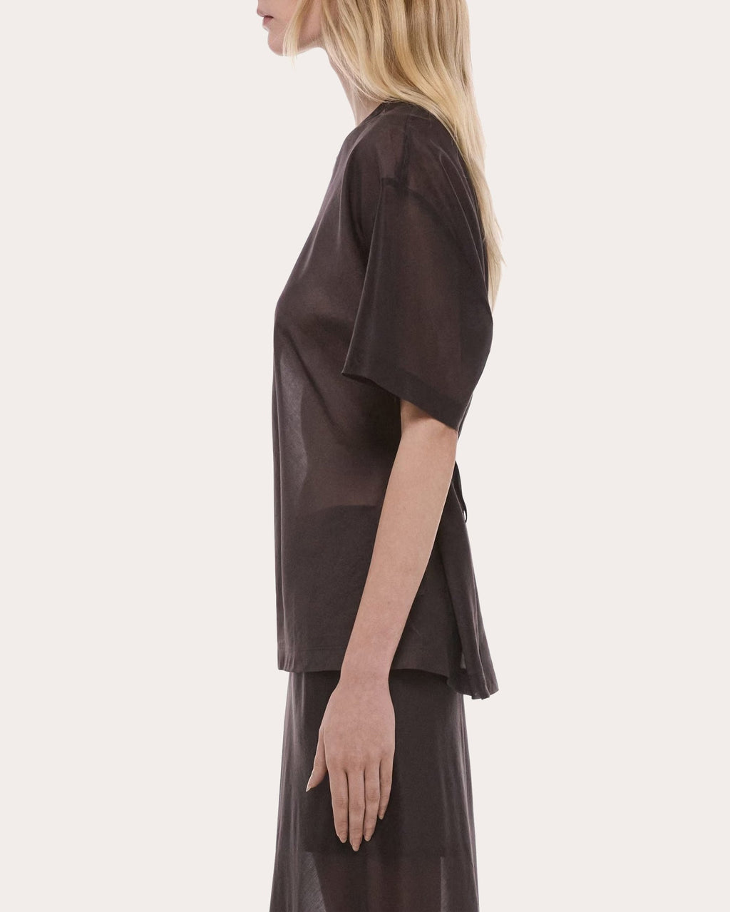 Sheer Airy Voile Relaxed Tee