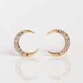 Solid Gold Waxing and Waning Crescent Moon Studs