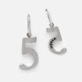 Solid Gold Number Charm in White Gold