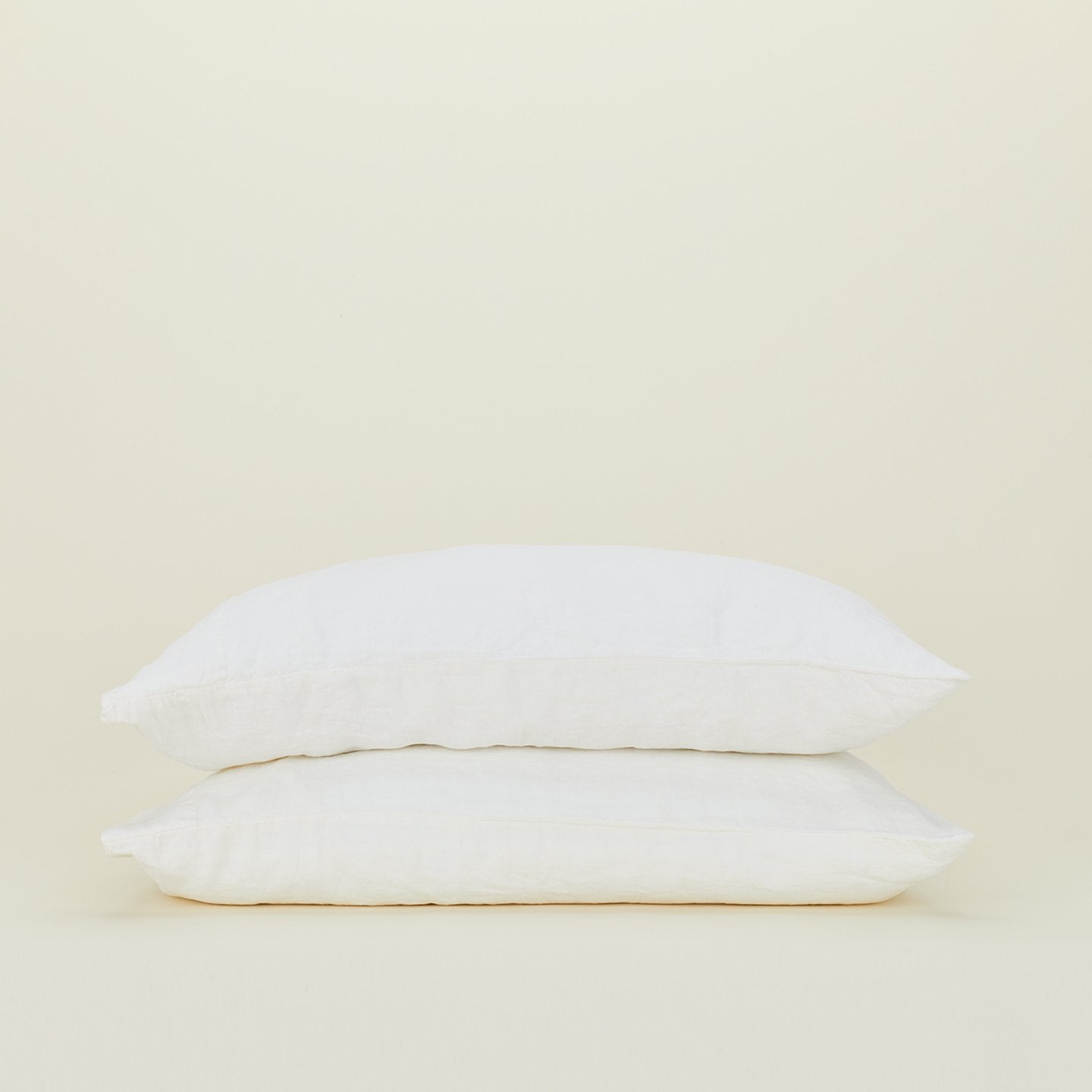 Simple Linen Pillowcases, Set of 2 - White