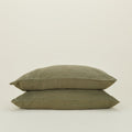 Simple Linen Pillowcases, Set of 2 - Olive